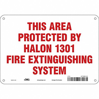 CONDOR 470D12 Safety Sign 7 in x 10 in Polyethylene