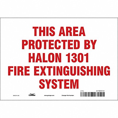 CONDOR 470D14 Safety Sign 7 in x 10 in Vinyl