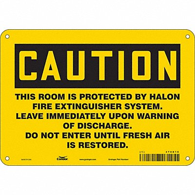 CONDOR 470D16 Safety Sign 7 in x 10 in Aluminum