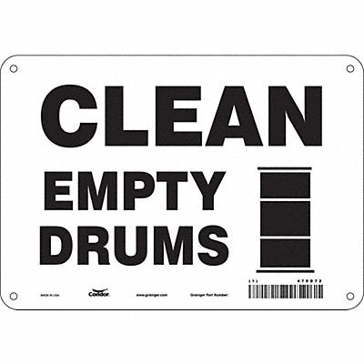 CONDOR 470D72 Safety Sign 7 inx10 in Polyethylene