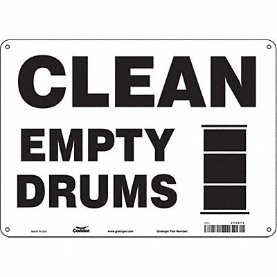 CONDOR 470D73 Safety Sign 10 inx14 in Polyethylene
