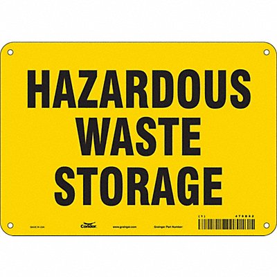 CONDOR 470D82 Safety Sign 7 in x 10 in Aluminum