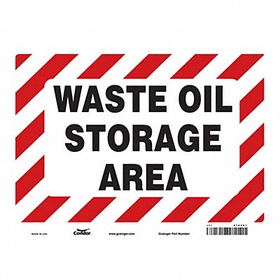 CONDOR 470F21 Safety Sign 10 inx14 in Vinyl