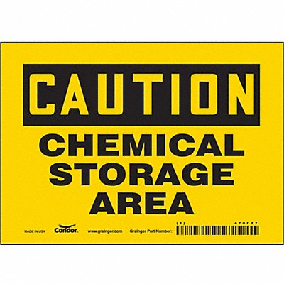 CONDOR 470F27 Safety Sign 5 inx7 in Vinyl