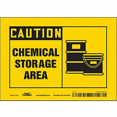 CONDOR 470F35 Safety Sign 5 inx7 in Vinyl