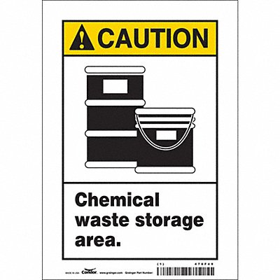 CONDOR 470F49 Safety Sign 10 in x 7 in Vinyl