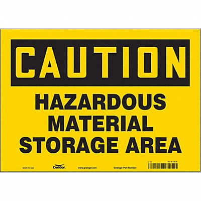 CONDOR 470F64 Safety Sign 10 inx14 in Vinyl
