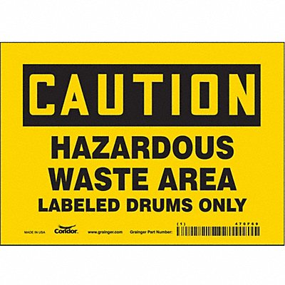 CONDOR 470F69 Safety Sign 5 inx7 in Vinyl