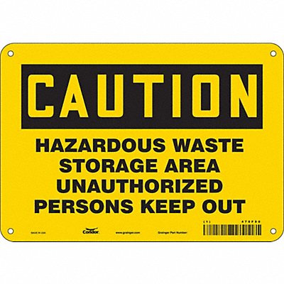 CONDOR 470F80 J8184 Safety Sign 7 inx10 in Polyethylene