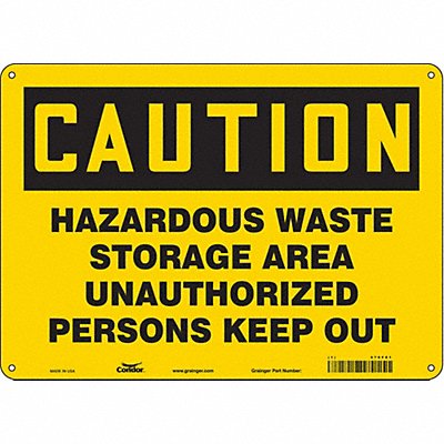 CONDOR 470F81 J8184 Safety Sign 10 inx14 in Polyethylene