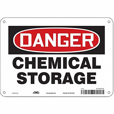 CONDOR 470F84 J6913 Safety Sign 7 in x 10 in Aluminum
