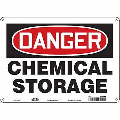 CONDOR 470F85 Safety Sign 10 inx14 in Aluminum