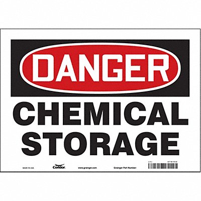 CONDOR 470F92 Safety Sign 10 inx14 in Vinyl