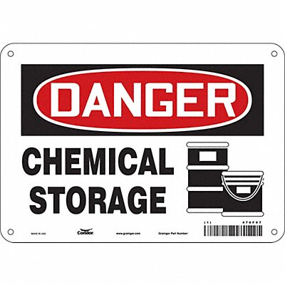 CONDOR 470F97 Safety Sign 7 inx10 in Polyethylene