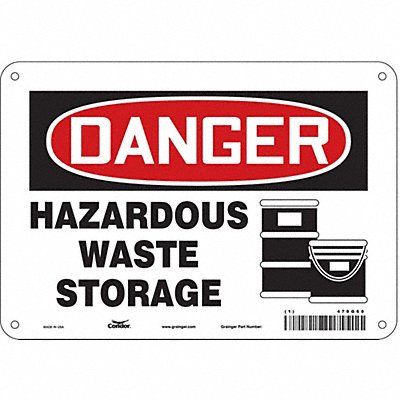 CONDOR 470G60 Safety Sign 7 inx10 in Polyethylene
