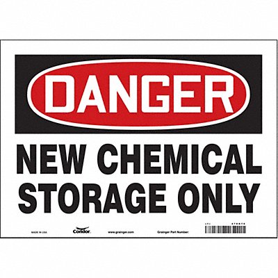 CONDOR 470G76 Safety Sign 10 in x 14 in Vinyl