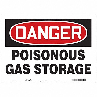 CONDOR 470G82 Safety Sign 10 in x 14 in Vinyl