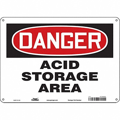 CONDOR 470G84 Safety Sign 10 inx14 in Aluminum