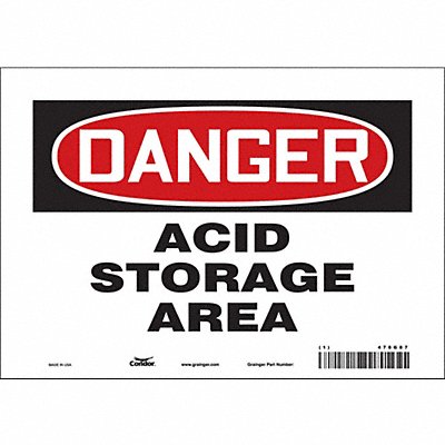CONDOR 470G87 Safety Sign 7 inx10 in Vinyl