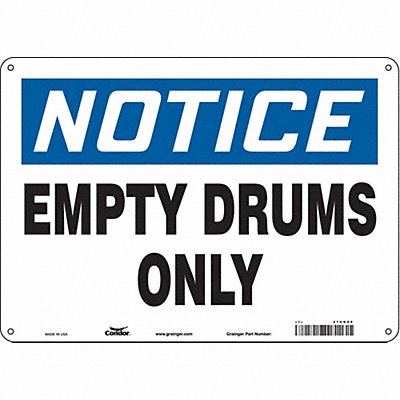 CONDOR 470G99 Safety Sign 10 inx14 in Polyethylene
