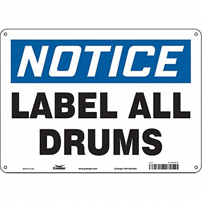 CONDOR 470H04 Safety Sign 10 inx14 in Aluminum