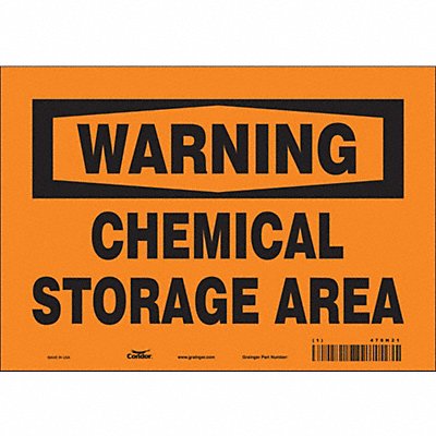 CONDOR 470H21 Safety Sign 7 in x 10 in Vinyl