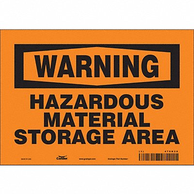 CONDOR 470H29 Safety Sign 7 in x 10 in Vinyl