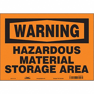 CONDOR 470H30 Safety Sign 10 inx14 in Vinyl