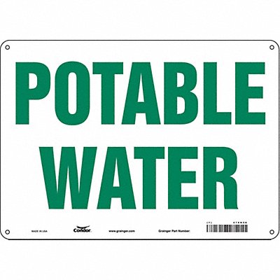 CONDOR 470H38 Safety Sign 10 in x 14 in Aluminum