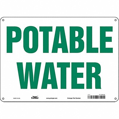 CONDOR 470H40 Safety Sign 10 in x 14 in Polyethylene