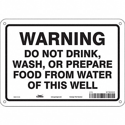 CONDOR 470H48 Safety Sign 7 in x 10 in Aluminum