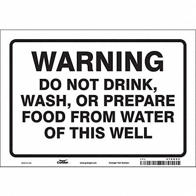 CONDOR 470H53 Safety Sign 7 in x 10 in Vinyl