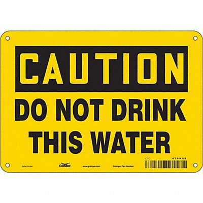 CONDOR 470H55 Safety Sign 7 in x 10 in Aluminum