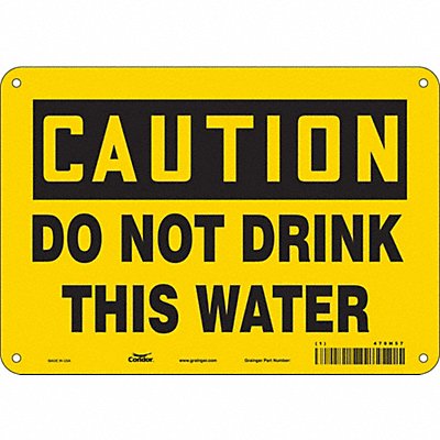 CONDOR 470H57 Safety Sign 7 in x 10 in Polyethylene