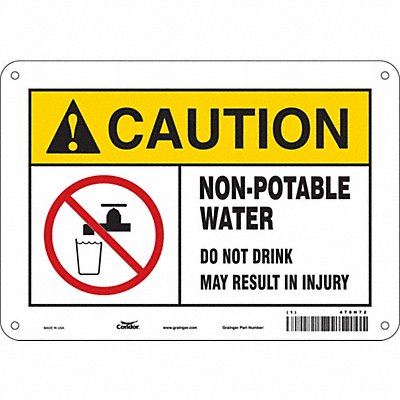 CONDOR 470H72 Safety Sign 7 in x 10 in Aluminum