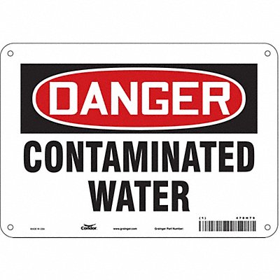 CONDOR 470H79 Safety Sign 7 in x 10 in Aluminum