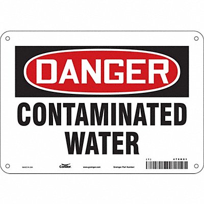 CONDOR 470H81 Safety Sign 7 in x 10 in Polyethylene