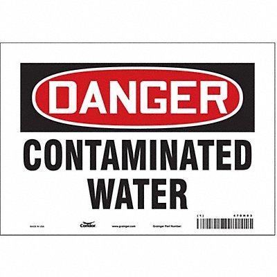 CONDOR 470H83 Safety Sign 7 in x 10 in Vinyl
