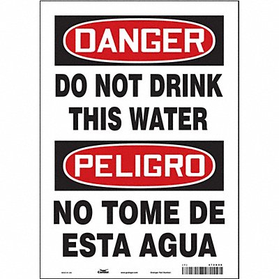 CONDOR 470H96 Safety Sign 14 in x 10 in Vinyl