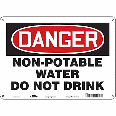 CONDOR 470J01 Safety Sign 10 inx14 in Polyethylene