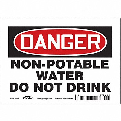 CONDOR 470J02 Safety Sign 5 inx7 in Vinyl