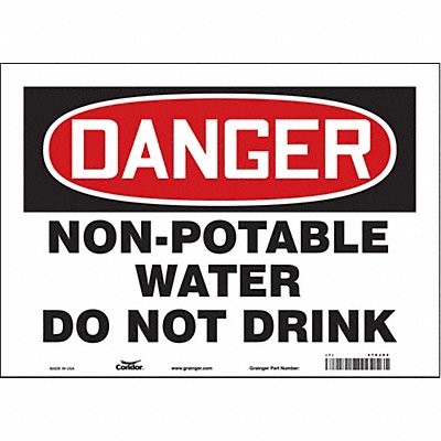 CONDOR 470J04 Safety Sign 10 inx14 in Vinyl