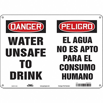 CONDOR 470J47 Safety Sign 10 in x 14 in Aluminum