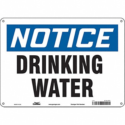 CONDOR 470J55 J8546 Safety Sign 10 inx14 in Polyethylene