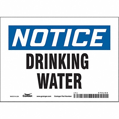 CONDOR 470J56 J8546 Safety Sign 5 in x 7 in Vinyl