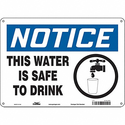 CONDOR 470J60 Safety Sign 10 in x 14 in Aluminum