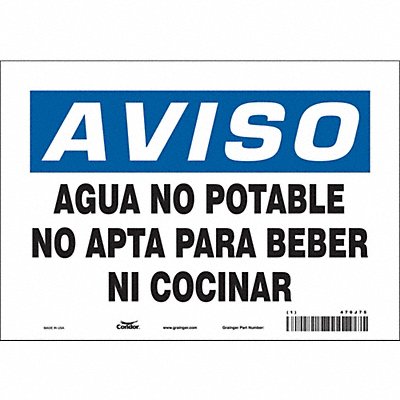 CONDOR 470J75 Safety Sign 7 in x 10 in Vinyl
