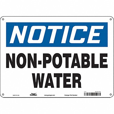 CONDOR 470J78 Safety Sign 10 in x 14 in Aluminum