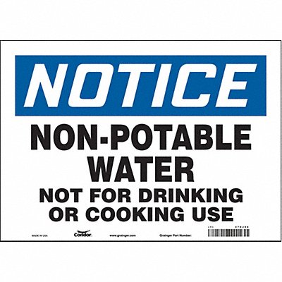 CONDOR 470J96 Safety Sign 10 inx14 in Vinyl