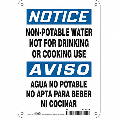 CONDOR 470J97 Safety Sign 10 inx7 in Aluminum